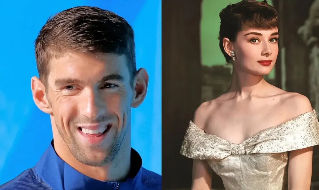 Audrey Hepburn and Michael Phelps