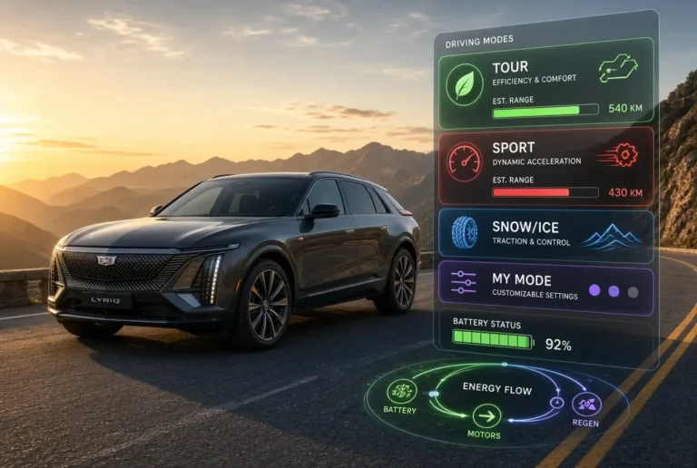 Do The Driving Modes In Cadillac Lyriq Offer Different Ranges Or Battery Usages